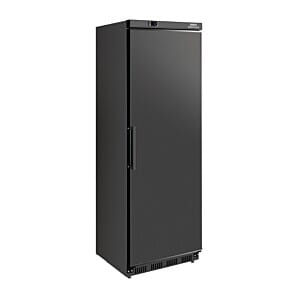 Front view of the Nisbets FB048 Essentials Single Door Upright Fridge