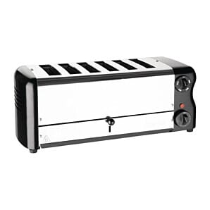Rowlett CH187 Rowlett Esprit 6 Slot Toaster Jet Black w/2x Additional Elements & Sandwich Cage