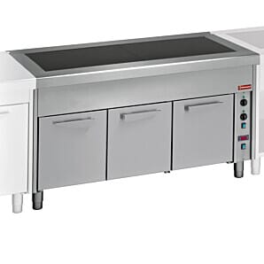 Diamond S80/VC12 2 Vitroceramics Plates Freestanding Electric Range Cooker on Heated Closed Cupboard, 3.3kW