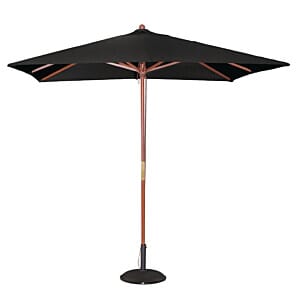 Bolero Square Double Pulley Parasol 2.5m Diameter Black - GH990