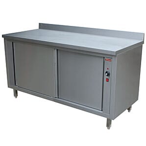 Diamond TE207A/B 2 Sliding Doors Heating Cupboard with Splashback, 3kW