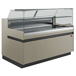 Diamond VB10XC2/R2 Flat Glass Taupe Refrigerated Serveover Counter, 1538mm