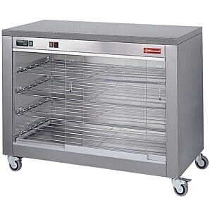 Diamond RVC60-CM Hot Display Chicken Rotisserie on Castors, 60 Chickens Capacity