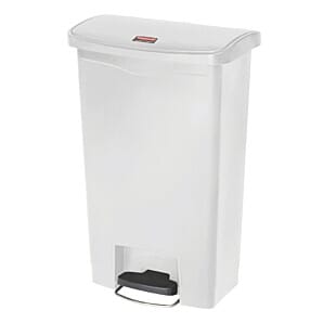 Rubbermaid Slim Jim Step on Bin Front Pedal 50Ltr White - CW586
