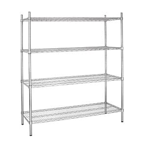 Vogue 4 Tier Wire Shelving Kit 1830x460mm - L939