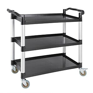 Front view of the Vogue CF102 Polypropylene Mobile Trolley Large