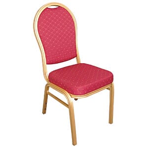 Bolero Arched Back Banquet Chairs Red & Gold (Pack of 4) - U525