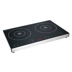 Front view of the Caterlite DF824 Touch Control Double Induction Hob, 3kW