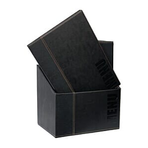 Securit Contemporary Menu Covers and Storage Box A4 Black (Pack of 20) - U266