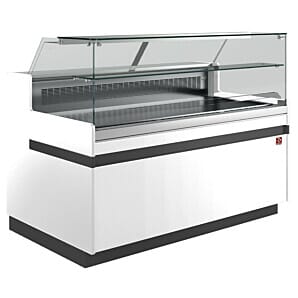 Diamond VB10XB2/R2 Flat Glass White Refrigerated Serveover Counter, 1538mm