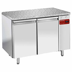 Diamond TPS2B/HG 2 Door Stainless Steel Granite Top Freezer Counter