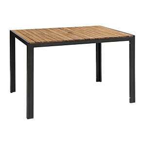 Bolero Acacia Wood and Steel Rectangular Table 1200mm - DS153