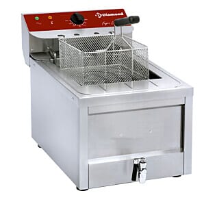 Diamond FSM-12ET/N Single Basket Countertop Electric Fryer, 9kW