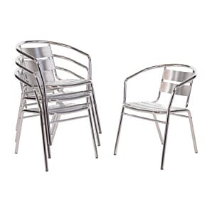 Bolero Aluminium Stacking Chairs (Pack of 4) - U419