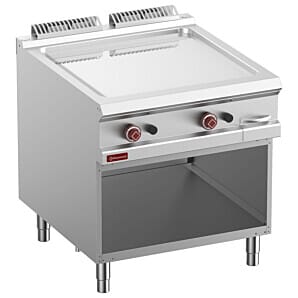 Diamond G9/PLCA8-N Freestanding Smooth Fry Top Gas Griddle on Netrual Open cupboard