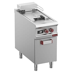 Diamond E9/F18A4-ND Single Basket Freestanding Electric Fryer on Neutral Closed Cupboard, 16kW