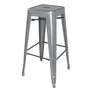 Bolero Bistro Steel High Stool Gun Metal (Pack Of 4) - DM934