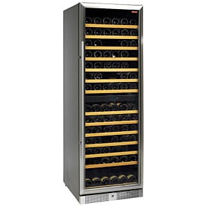 Diamond WCB/38-X2S Stainless Steel Ventilated Glazed Upright Wine Cabinet, 375 Litres