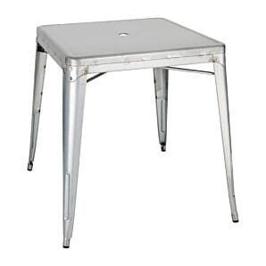 Bolero GC866 Bistro Galvanised Steel Square Table 668mm (Single)