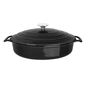 Vogue FS477 Round Sauté Pan Black 3.5Ltr 280(D)x65(H)mm