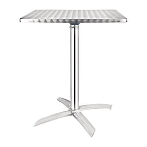 Bolero CG838 Square Flip Top Table Stainless Steel 600mm