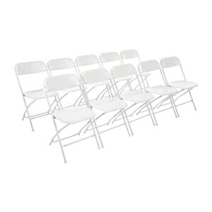 Bolero PP Folding Chairs White (Pack of 10) - GD387