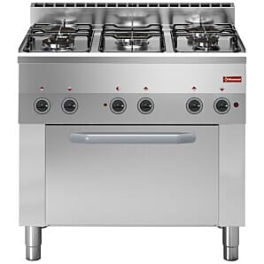 Diamond C5FV6-PN 5 Burner Gas Range on Electric Convection Oven, 4 x 1/1 GN