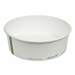 Vegware FS177 185-Series Compostable Bon Appetit Wide PLA-lined Paper Food Bowls 32oz (Pack of 300)