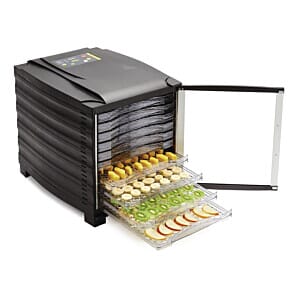 Front view of the Buffalo CD965 10 Tray Dehydrator
with display food