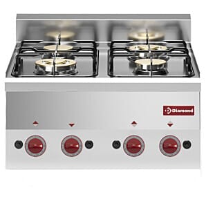 Diamond G60/4F6T-N 4 Burner Countertop Gas Range Cooker