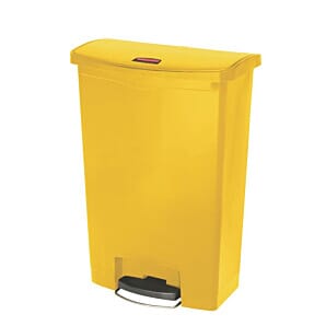 Rubbermaid Slim Jim Step on Bin Front Pedal 90Ltr Yellow - CW593