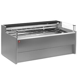 Diamond VZ15/G8-VR2/SS Grey Refrigerated Self-Service Serveover Counter with Understorage, 1500mm