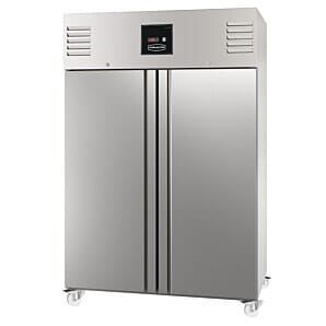 Front view of the Sterling Pro Green SNI142 Double Door Gastronorm Freezer Cabinet