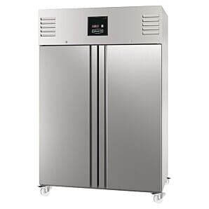 Front view of the Sterling Pro Green SPI142 Double Door Gastronorm Fridge Cabinet