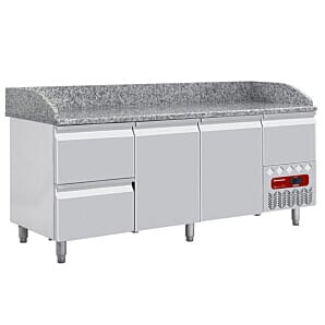 Diamond TP261/P9 2 Door / 2 Drawer Refrigerated Counter with Splashback
