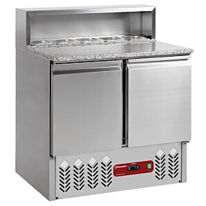 Diamond SR2/R6 2 Door Preparation Refrigerated Saladette Counter, 5 x 1/6 GN