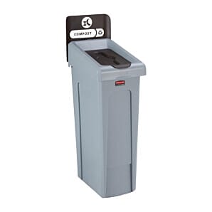 Rubbermaid Slim Jim Compost Recycling Station Brown 87Ltr - DY083