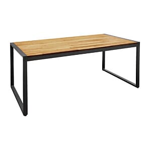 Bolero Acacia Wood and Steel Rectangular Industrial Table 1800mm - DS157