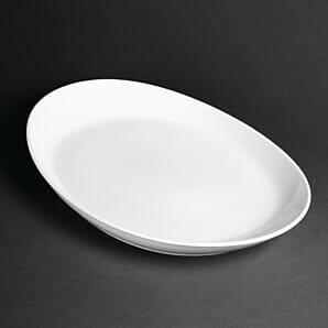 Royal Porcelain Classic White Oval Plates 340mm (Pack of 12) - CG016