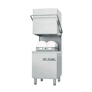 Halcyon AMH95 WSD 500mm Basket Passthrough Hood Dishwasher with Break Tank, Integral Softener & Drain Pump - 18 Plates