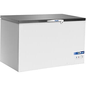 Prodis AR450SS White Chest Freezer Stainless Steel Lid, 450 Litres