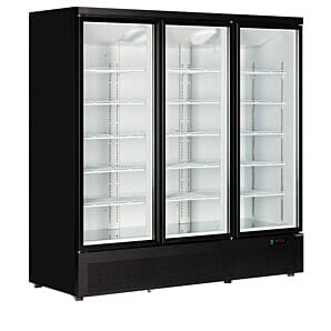 Tefcold ATOM MAXI 3D BLACK Glass Triple Door Display Freezer