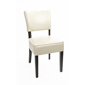 Bolero Chunky Faux Leather Chairs Cream (Pack of 2) - GF958