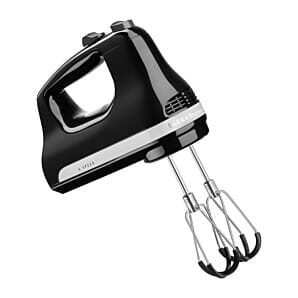 KitchenAid 5KHM6118BOB 6 Speed Hand Mixer with Flex Edge Beaters, 60W