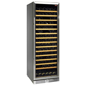 Diamond WCB/38-XS Stainless Steel Ventilated Glazed Upright Wine Cabinet, 375 Litres