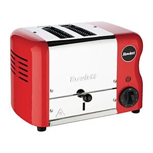 Rowlett CH180 Rowlett Esprit 2 Slot Toaster Traffic Red w/2 Additional Elements & Sandwich Cage