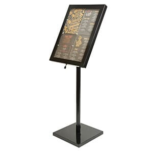 Securit LED Menu Display Case Black - GL110