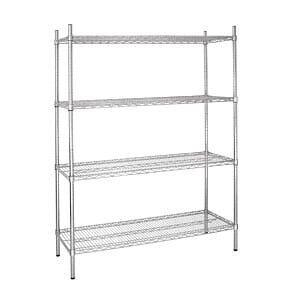 Vogue 4 Tier Wire Shelving Kit 1525x460mm - L929