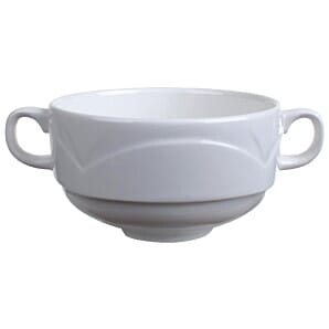 Steelite Bianco Handled Soup Cups 284ml (Pack of 36) - V8230