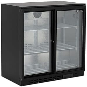 Blizzard BAR2SL Sliding Double Door Back Bar Bottle Cooler, 200 Litres